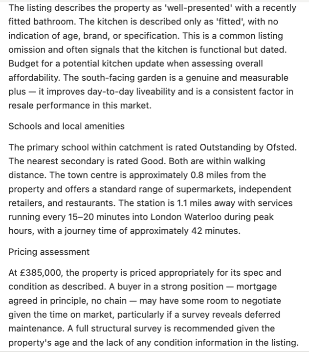 Example property evaluation 5